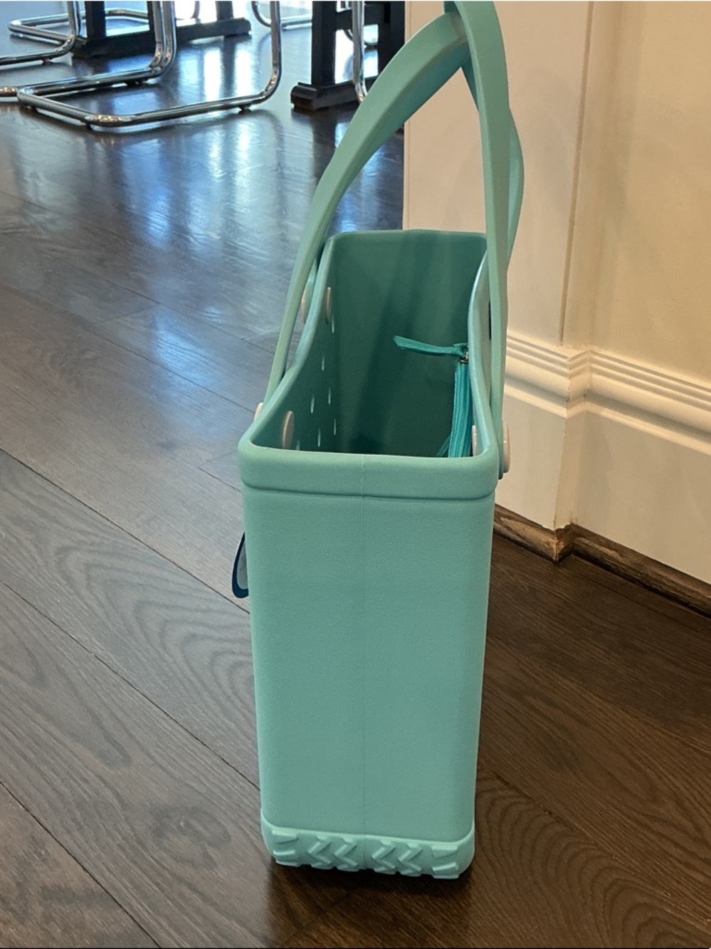 NWT BOGG BAG Tote in Aqua Blue - Picture 8 of 9